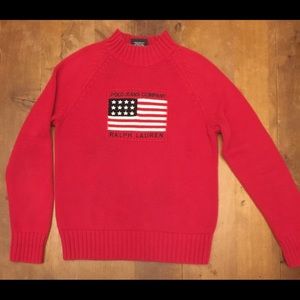 VTG Polo sweater 🇺🇸 American Flag sweater